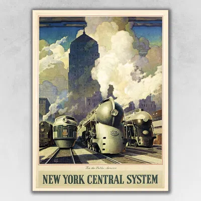 Homezia New York Railroad Vintage Travel Unframed Print Wall Art