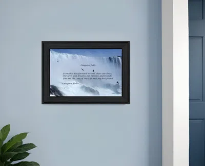Homezia Niagara Falls Black Framed Print Wall Art