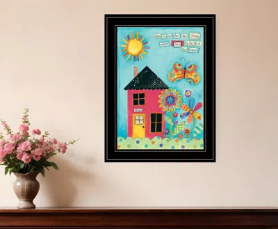 Homezia No Place Like Home 2 Black Framed Print Wall Art