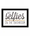 Homezia No Selfies In The Bathroom 4 Black Framed Print Bathroom Wall Art