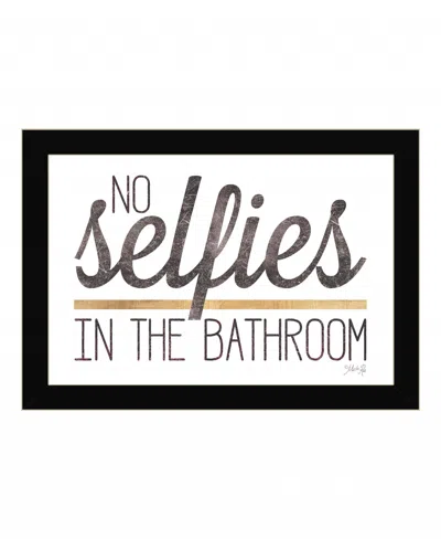 Homezia No Selfies In The Bathroom 4 Black Framed Print Bathroom Wall Art