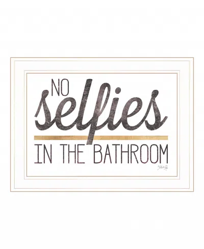 Homezia No Selfies In The Bathroom 5 White Framed Print Bathroom Wall Art
