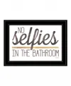 Homezia No Selfies In The Bathroom 6 Black Framed Print Bathroom Wall Art