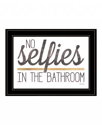 Homezia No Selfies In The Bathroom 6 Black Framed Print Bathroom Wall Art