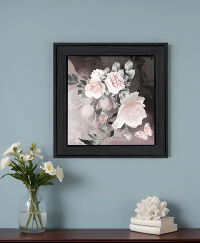 Homezia Noir Roses Iv 4 Black Framed Print Wall Art