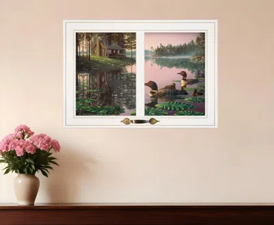 Homezia Northern Tranquility 3 White Framed Print Wall Art