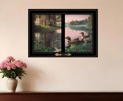 Homezia Northern Tranquility 4 Black Framed Print Wall Art