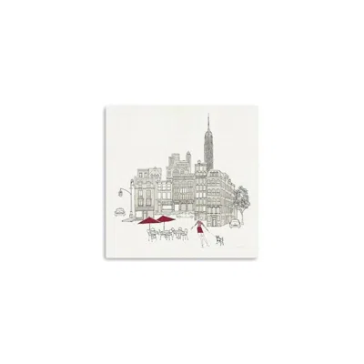Homezia Nyc Cafline Work Unframed Print Wall Art In Brown