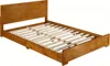 Homezia Oak Wood Full Platform Bed