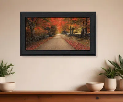 Homezia October Lane Black Framed Print Wall Art