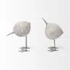 Homezia Off White Resin Bird Sculpture