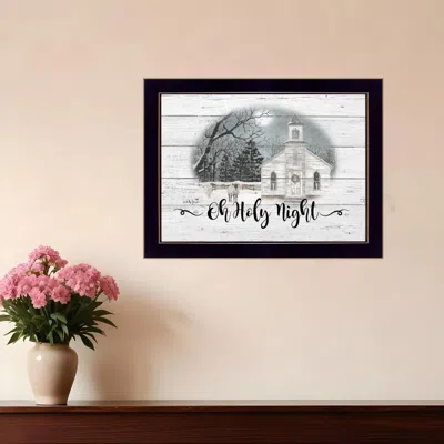 Homezia Oh Holy Night 1 Black Framed Print Wall Art