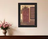 Homezia Old Red Pie Safe Black Framed Print Wall Art