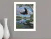 Homezia On Eagles Wings 2 White Framed Print Wall Art