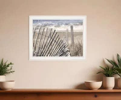 Homezia On The Coastline 1 White Framed Print Wall Art In Multi