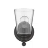 Homezia One Light Antique Bronze Glass Shade Wall Sconce