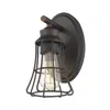Homezia One Light Bronze Cage Wall Light