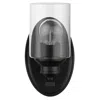Homezia One Light Matte Black Wall Light With Clear Glass Shade