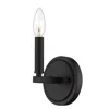 Homezia One Light Matte Black Wall Sconce