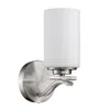 Homezia One Light Silver And Glass Wall Sconce