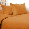 Homezia Orange Queen Cotton Blend 1200 Thread Count Washable Duvet Cover Set