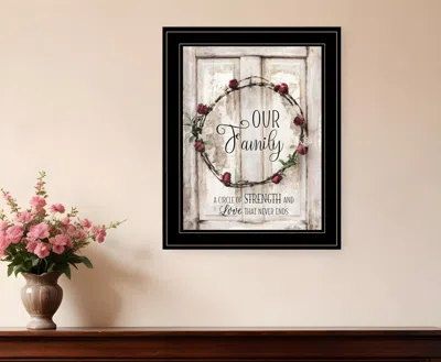 Homezia Our Family 2 Black Framed Print Wall Art In Multi