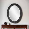 Homezia Oval Antiqued Black Wood Frame Mirror