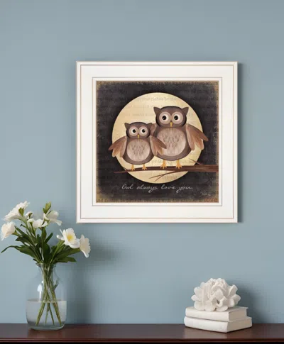 Homezia Owl Always Love And Need You 1 White Framed Print Wall Art