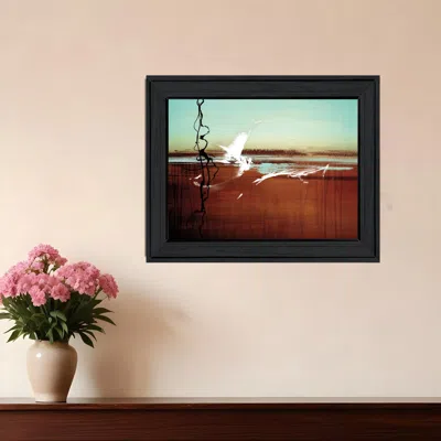 Homezia P-oxybis(benzenesulfonyl Hydrazide) Black Framed Print Wall Art In Multi