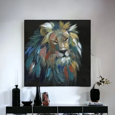 Homezia Painted Lion Portrait Unframed Print Wall Art