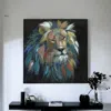 Homezia Painted Lion Portrait Unframed Print Wall Art
