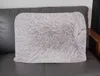 Homezia Pale Gray Super Shaggy Throw Pillow