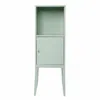 Homezia Pale Green Crosshatch Accent Storage Cabinet