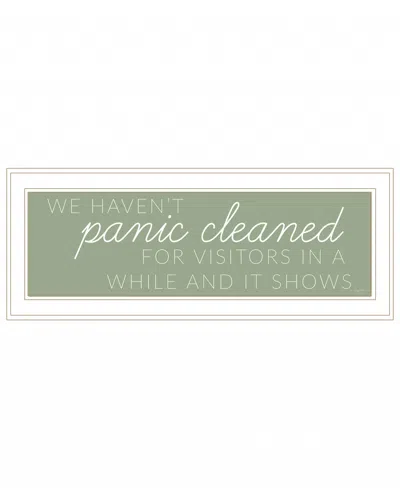 Homezia Panic Cleaned 1 White Framed Print Wall Art