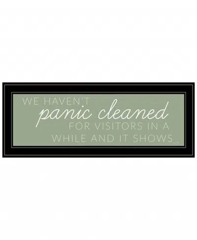 Homezia Panic Cleaned 2 Black Framed Print Wall Art