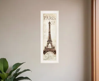 Homezia Paris Panel 1 White Framed Print Wall Art