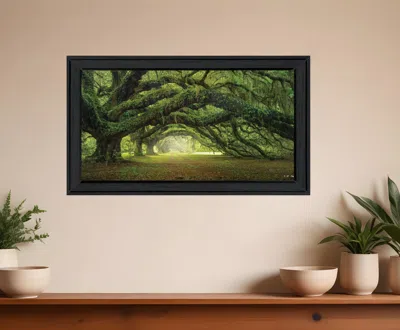 Homezia Passage 1 Black Framed Print Wall Art In Green