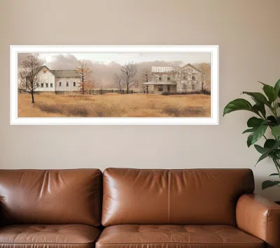 Homezia Peaceful Homestead 1 White Framed Print Wall Art