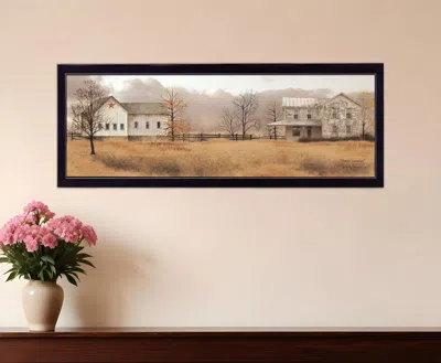 Homezia Peaceful Homestead 3 Black Framed Print Wall Art