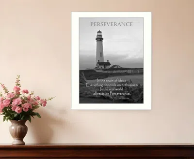 Homezia Perseverance 1 White Framed Print Wall Art