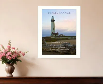 Homezia Perseverance 3 White Framed Print Wall Art In Multi