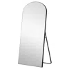 Homezia Petite Black Arched Wooden Mirror