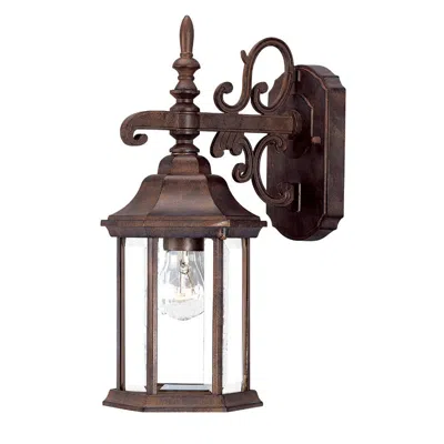 Homezia Petite Brown Domed Hanging Glass Lantern Wall Light In Animal Print