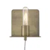 Homezia Petite Dull Gold Shelf Wall Light