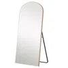 Homezia Petite Gold Arched Wooden Mirror