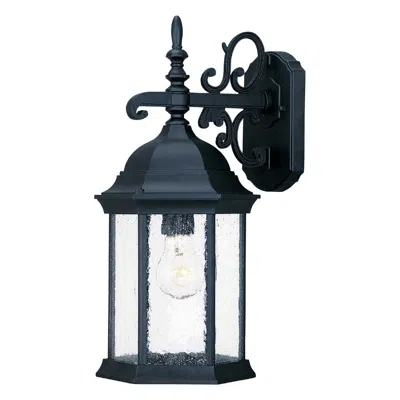 Homezia Petite Matte Black Domed Hanging Lantern Wall Light