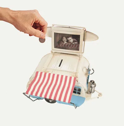 Homezia Piggy Bank And Picture Frame Camper Trailer Model