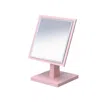 Homezia Pink Rectangle Makeup Shaving Tabletop Mirror