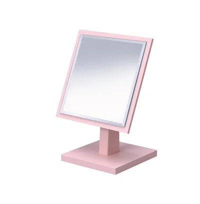 Homezia Pink Rectangle Makeup Shaving Tabletop Mirror