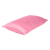 Homezia Pink Rose Dreamy Set Of 2 Silky Satin Standard Pillowcases